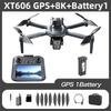 Original XT606 Drone Professional 8K HD Camera 5G GPS WIFI FPV Drones 4.5 Inch Screen Avoidance Brushless Motor RC Dron Toys