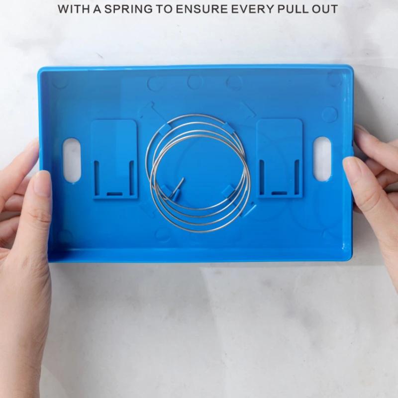 Spring Building Block Tissue Box Wall-mounted Paper Holder Bathroom Waterproof Face Towel Storage Box Punch-free Tissue Boxes