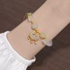 Hand-carved patterned bracelet, natural Hetian jade bracelet, fashionable for commuting OL Cute girls' bracelet