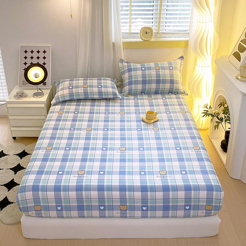 Reine Baumwolle Einzel- und Doppelbett Tasche Matratzenschoner Reine Baumwolle Spannbettlaken Staubdichter Bettschutz