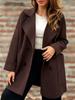 Turndown Collar Trench Women Coat Windbreaker Fitted Clothes Femme Loose Cloak Woolen Double-breasted Coat Outwear