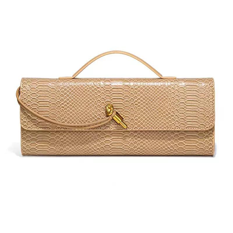 Luxury Design Top-Handle Bag For Women Evening Handbag Long Purse, Crocodile Pattern Crossbody Shoulder Bags Fashionable Outfits