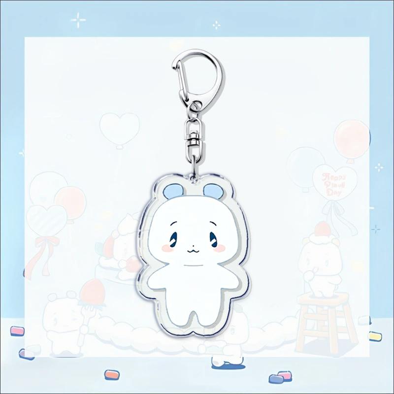 Cute K-pop Bamby Keychains for Accessories Bag Anime Chibi Hamin Car Key Chain Ring Jewelry Retro Gifts Keyrings