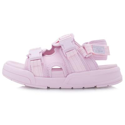 Li Ning Coca Cloth Beach Sandals Women Sandals Cherry-Blossom-Pink AGUQ002-4