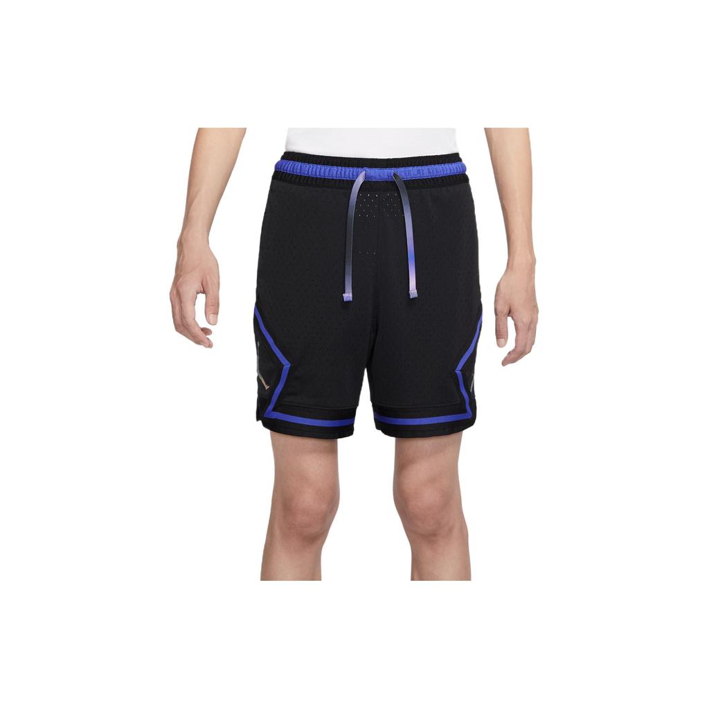 Jordan FW22 Pantaloncini Sportivi da Uomo con Coulisse e Stampa Logo a Strisce, Gamba Dritta, Nero DV9002-010
