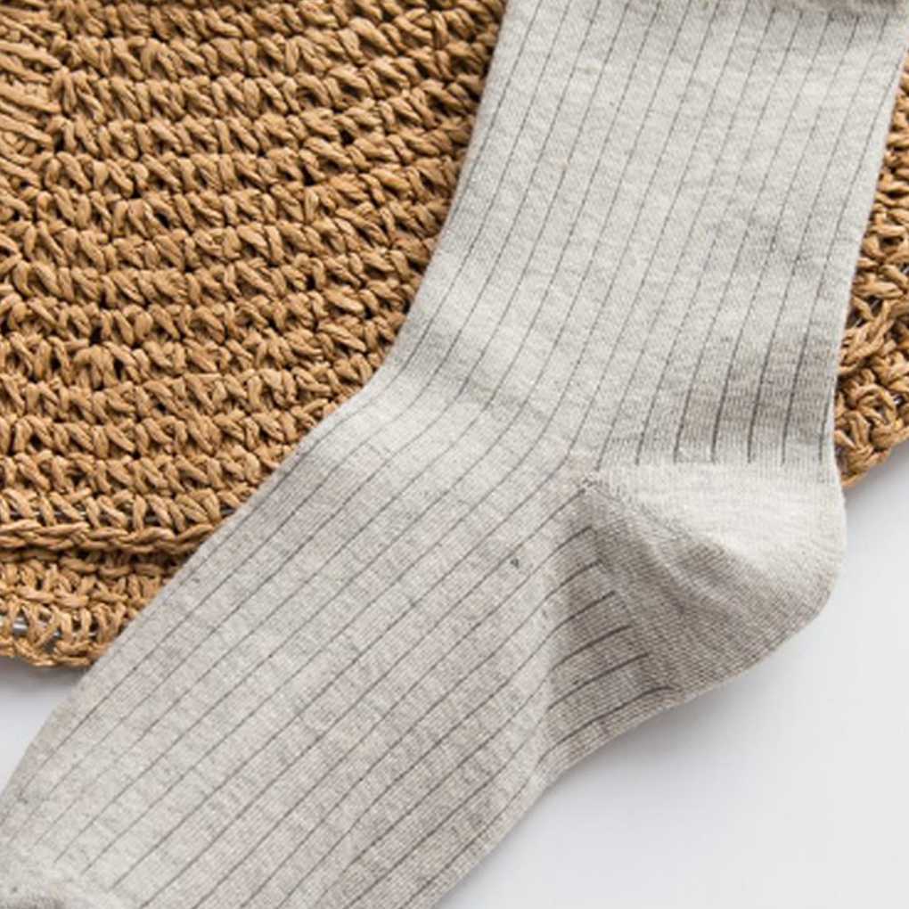 1 Paar Herbst Winter Baumwolle Weiche Socken Verdicken Warm Basic Einfarbig Socken Gestapelte Socken Damen