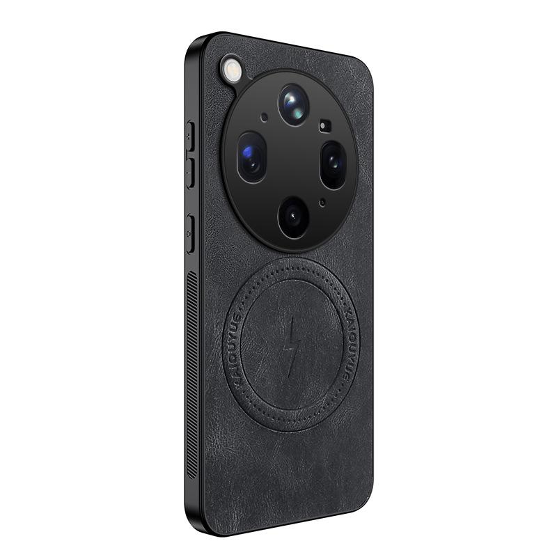OPPO Find X9 Ultra Nappa Leather Grain Lens Protector with Magnetic Suction