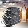 Travel Storage Bag Large Capacity Waterproof Wear Resistant Zipper Closure Wide Application Space-saving Nylon Travel Suitcase Clothes Pants