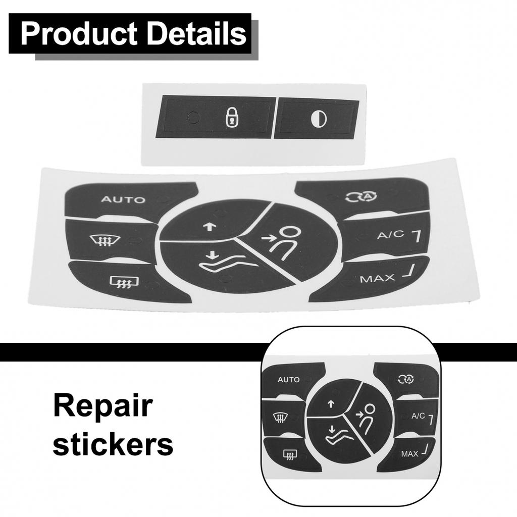 Customizable Fitment Button Repair Stickers for C4 2014 2018 AC Control
