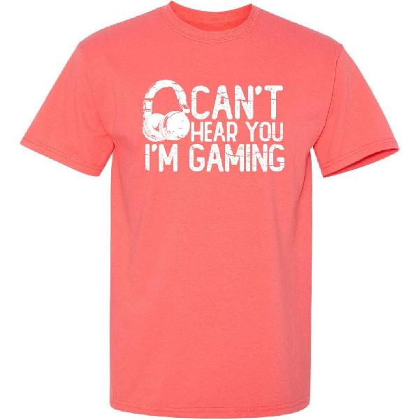 Can’t Hear You I’m Gaming Headset Funny T Shirt | Attitude Mens Graphic Tees Built for Style Novelty Funny T Shirts for Men