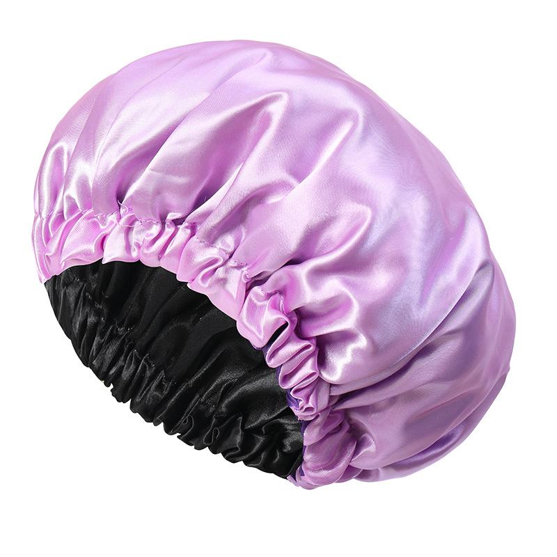 Ladies Fashion Stretch Hair Cap, Button Shower Cap