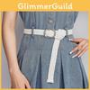 Womens Fashion Belt With Woven Pu Material For Casual Dress And Retro Style