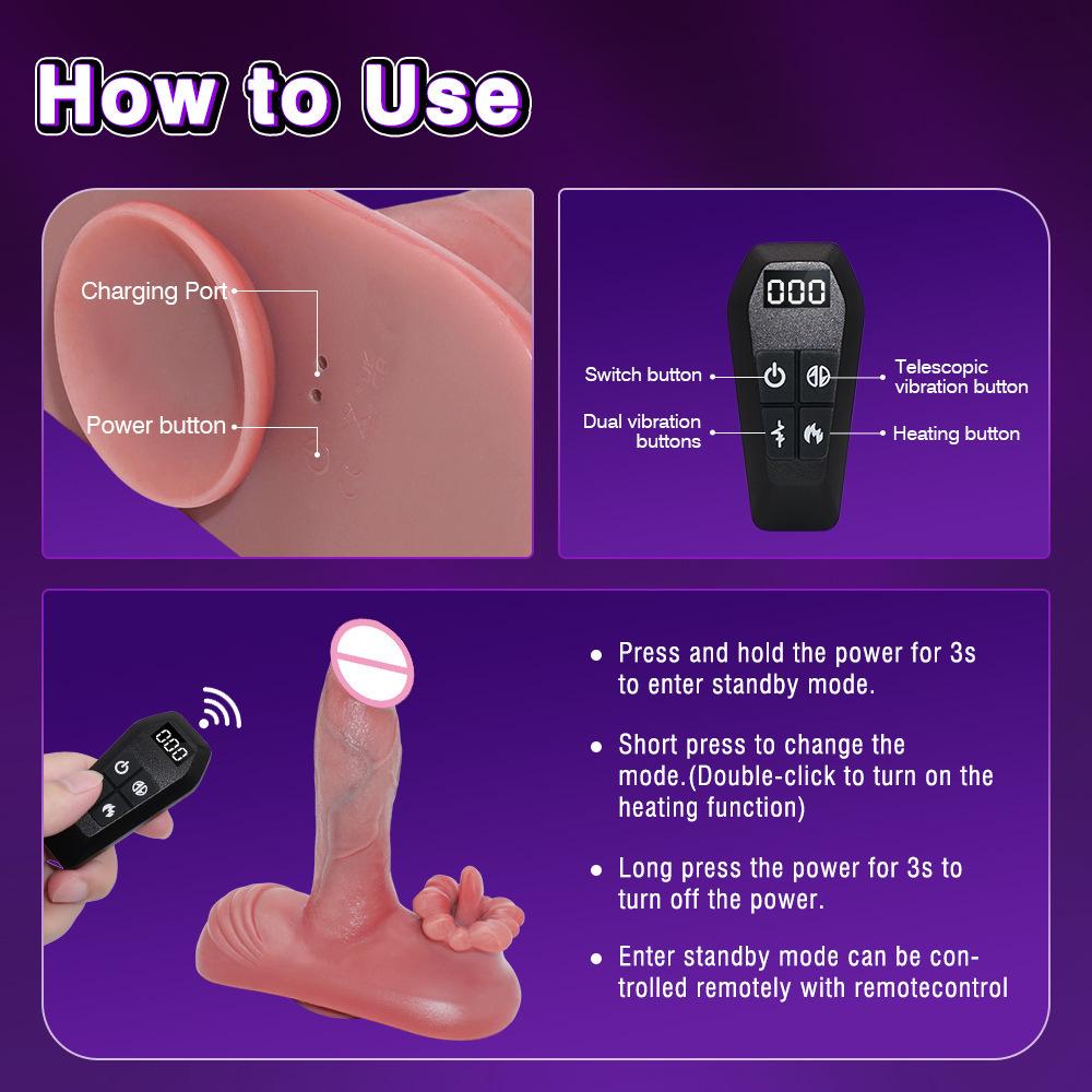 Mano Illusion Drachenfrau Silikon Multi-Vibration Wasserdicht Masturbations-Sitzkissen