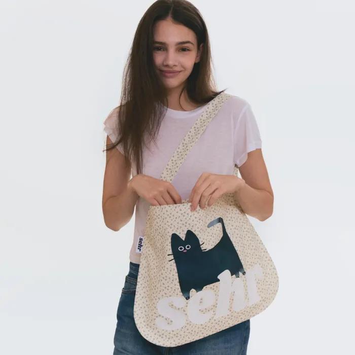 My Kitty Flower Easy Bag (Ivory)