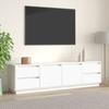 814320 vidaXL TV Cabinet White 176x37x47.5 Cm Solid Pine Wood