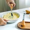Solid Wood Handle Stainless Steel Soup Spoon Household Potato Puree Tool Kitchen Accessory Potato Presser