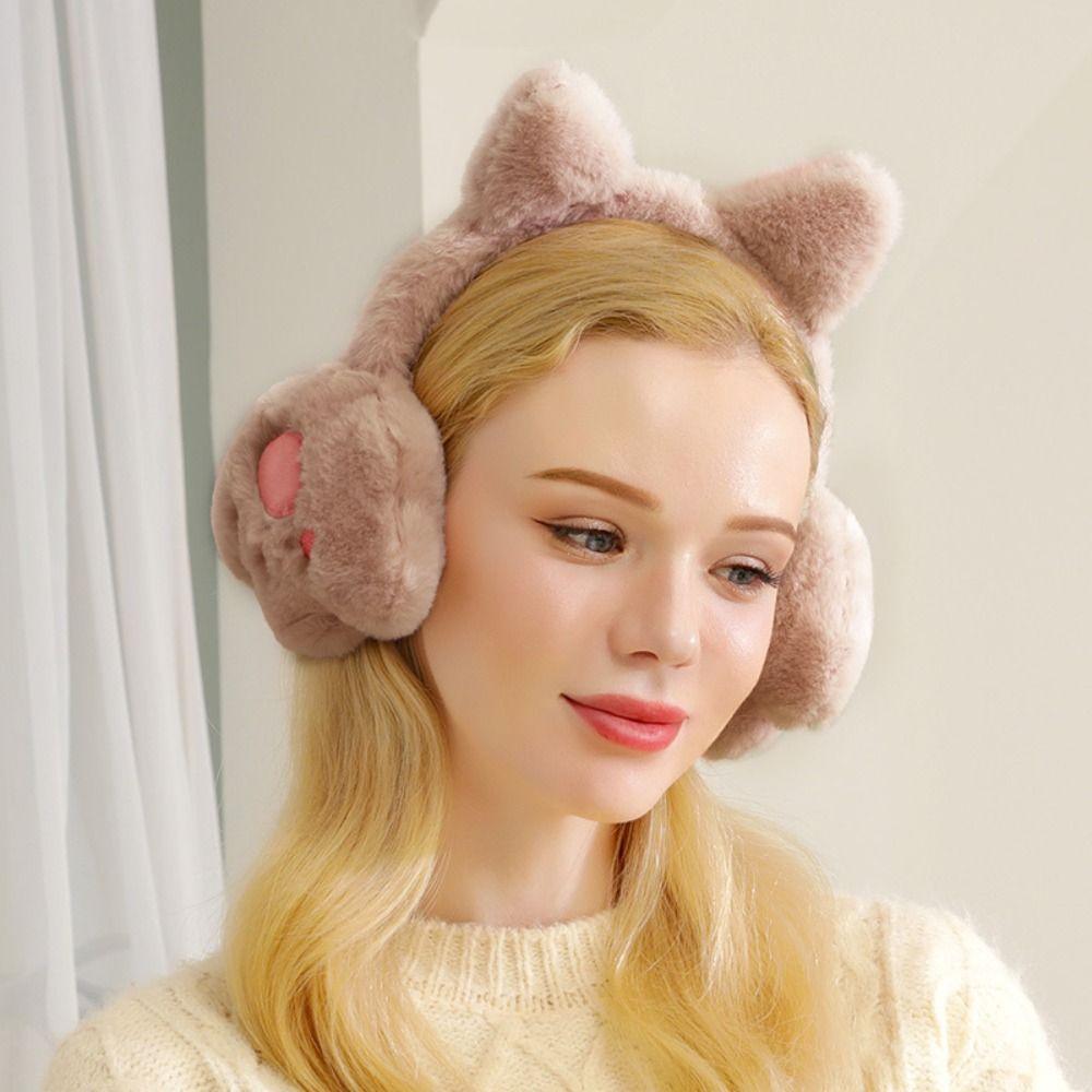 Cartoon Warm Ear Muffs Thickened Plush Ear Protection Accessories Plush Ear Cover  Women Girls