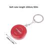 150/60Inch Keychain Tape Measure Portable Retractable Mini Abs Plastic Measure Ruler Centimeter Inch Roll Tape Measuring Tool