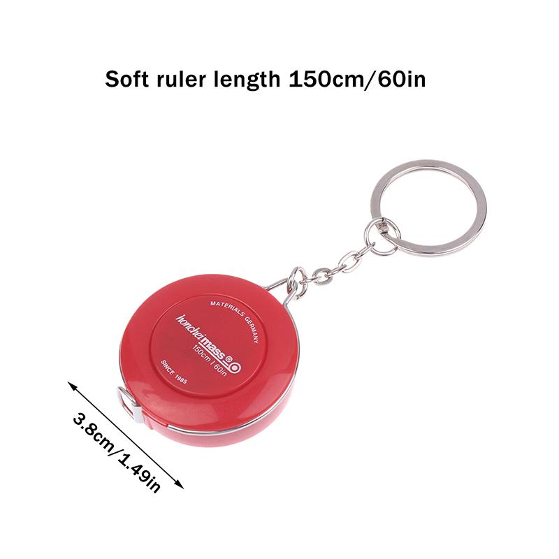 150/60Inch Keychain Tape Measure Portable Retractable Mini Abs Plastic Measure Ruler Centimeter Inch Roll Tape Measuring Tool
