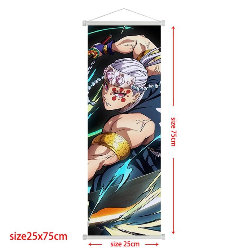 Demon Slayer Scroll Poster Rengoku Kyoujurou Heimdeko Kamado Tanjirou Wohnzimmerdekoration Hängegemälde Kindergeschenk Poster
