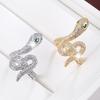 Exquisiter Zirkon-Schlangenring mit grünen Augen: Vielseitiger Indexfinger Schmuck für Damen aus reinem Kupfer