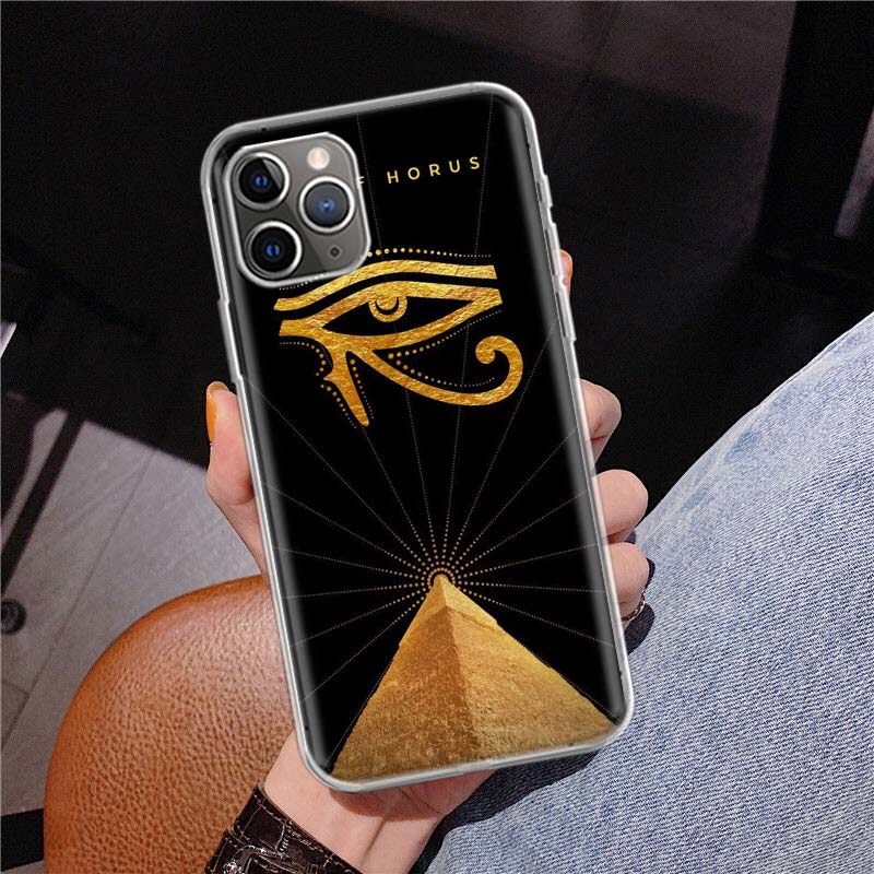 

Egypt Nefertiti Anubis Ankh Phone Case For iPhone 11 12 13 Mini 14 15 Plus 17 Air 16 Pro Max 16E 7 8 SE 2020 Customized Print Co iPhone 16 Pro Max