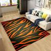 3D Stripe Tiger Print Pattern Area Rug Large,Carpet Rug for Living Room Bedroom Kitchen Doormat Decoration, Non-slip Floor Mat