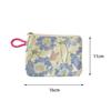 Creative Mini Lipstick Key Cosmetic Bag Zipper Flower Pattern Coin Purse Data Cable Storage Pouch for Women Girls