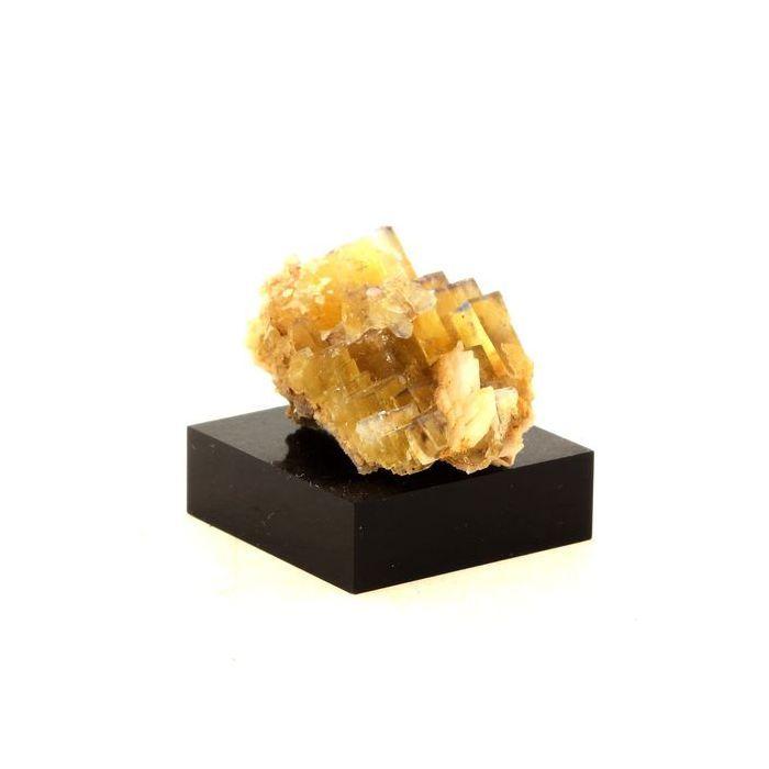 Pierres et Minéraux. Fluorite + Baryte. 75.80 ct. La Barre Mine, Puy-de-Dôme, France.