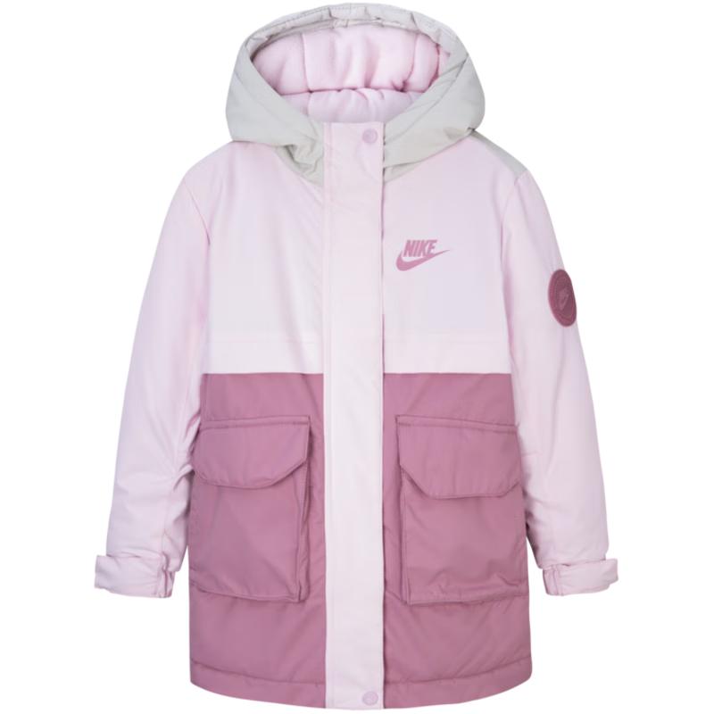 

Nike Женская зимняя стеганая куртка средней длины с капюшоном XL