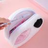 Plush Cat Pencil Case for Kids Cute Cartoon Large Capacity Pen Pouch Student Stationery Bag Travel Cosmetic Pouch