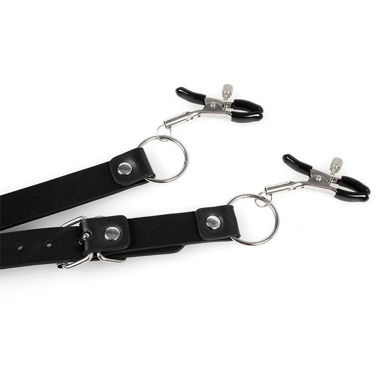 Women's Leather Thigh Strap Nipple Clamps: Multi-Purpose Adult Bondage Toys