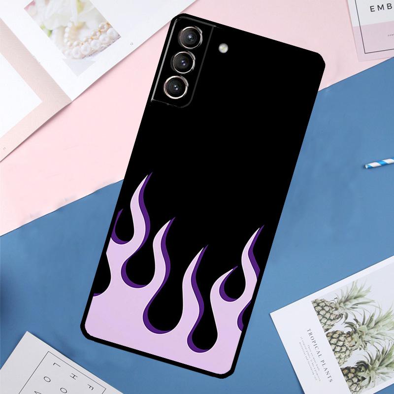 Cool Flame Colorful Pattern Case For Samsung Galaxy S25 Ultra S21 S22 S23 S24 Ultra S9 S10 Plus S20 FE S25 FE Back Cover