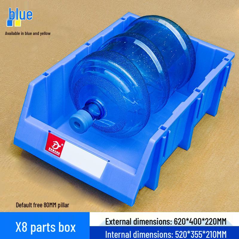 Angled Entry Heavy-Duty Plastic Storage and Organizer Box for Components and Hardware