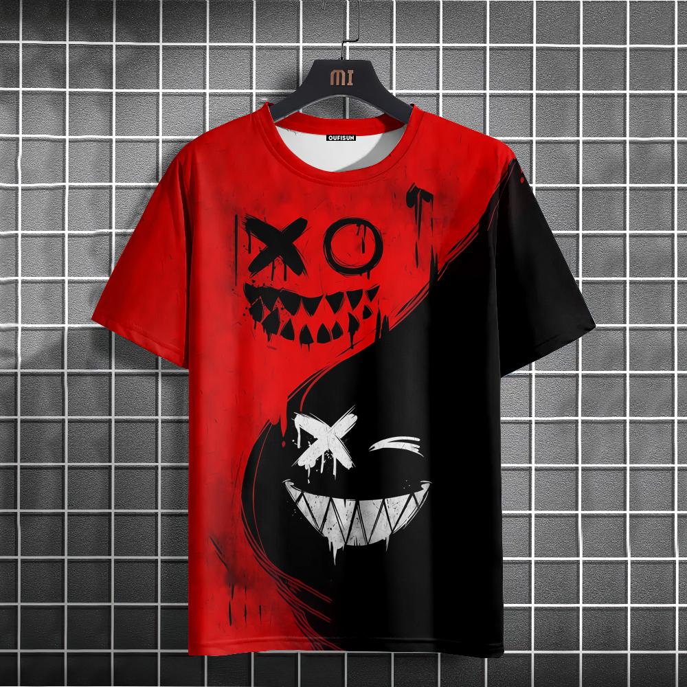 

Новая мужская футболка большого размера с коротким рукавом и принтом в стиле хип-хоп 3XL