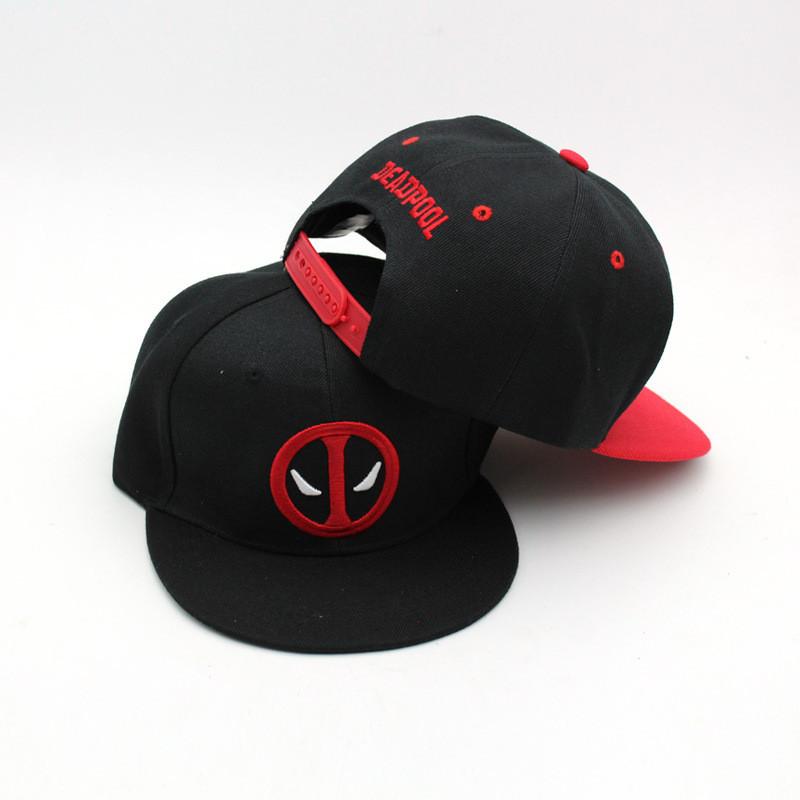 Adjustable Baseball Deadpool Cap Flat Brim Hat Accessory Decorations