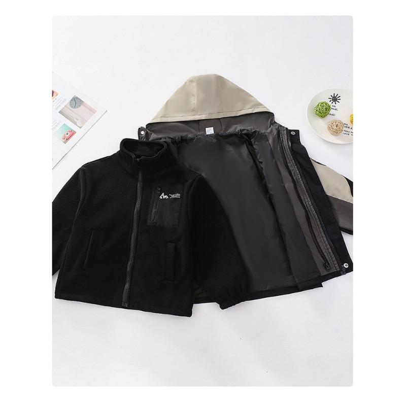 Boys Big Kids Two In One Detachable Waterproof Thick Outdoor Windbreaker Jacket