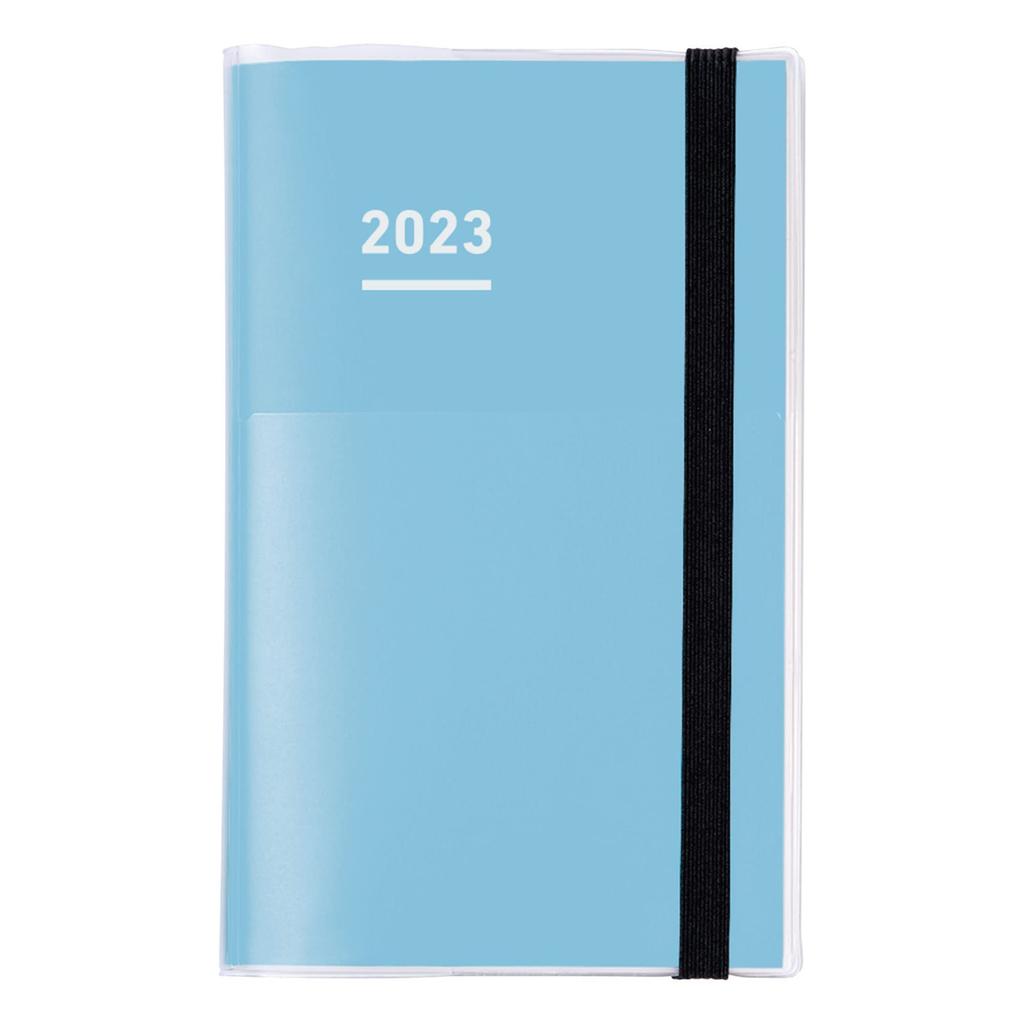 Kokuyo Jibun Techo mini First Kit Planner, 2023, B6 Slim, Monthly & Weekly, Blue, Ni-JFM1B-23, November 2022 Start