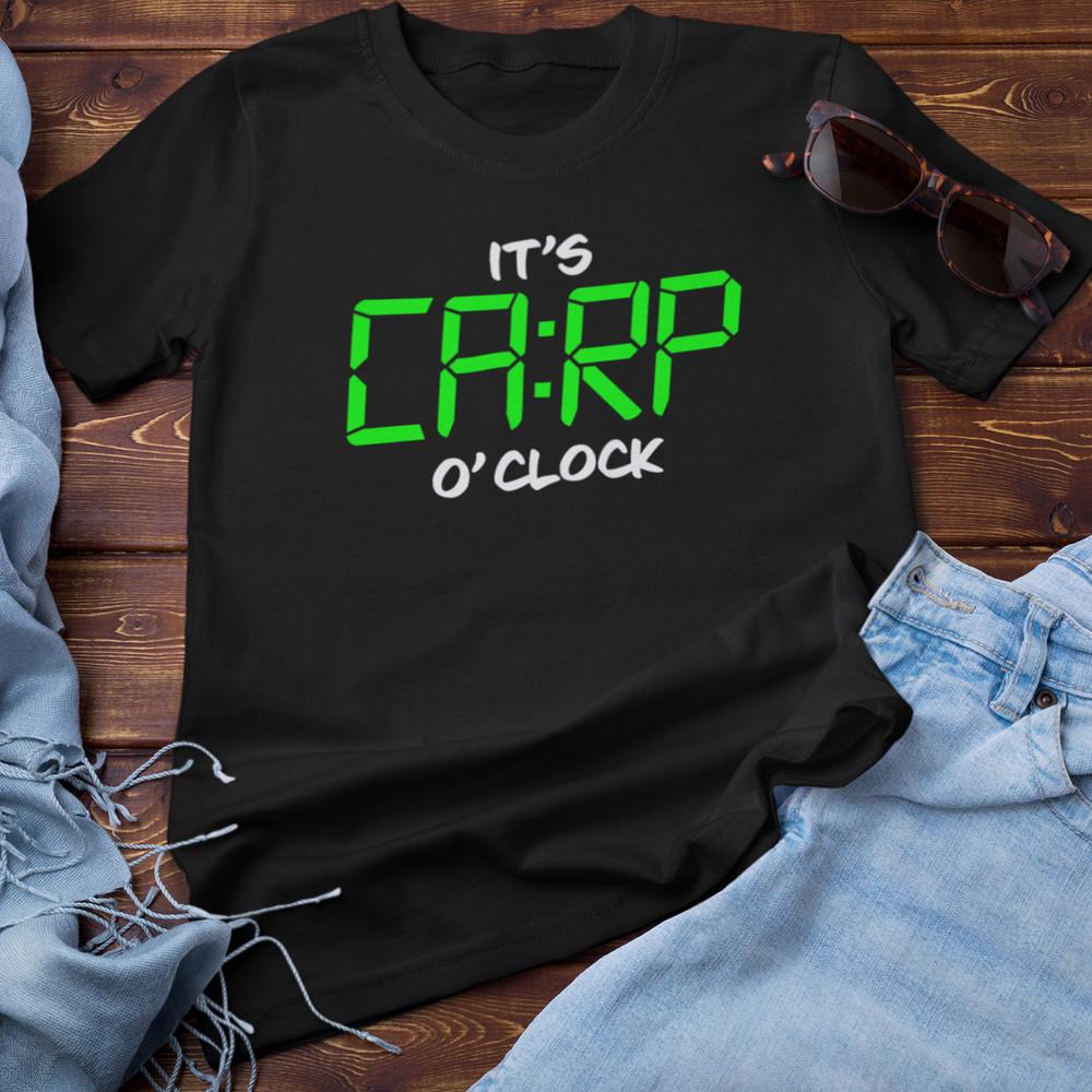 It s CARP o clock T-SHIRT - funny fishing angling tackle hooks boilees pellets Unisex T-Shirt L