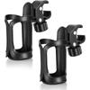 Bicycle Water Bottle Holder, Black, Set of 2, Bicycle Cup Holder, 360-degree Rotating Cycling Water Bottle Holder