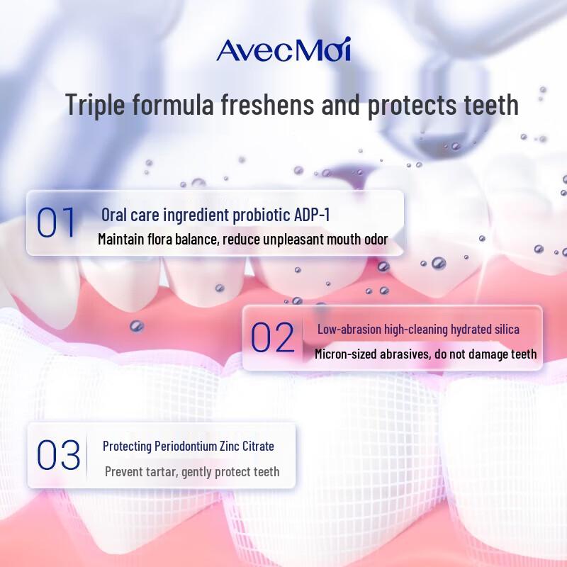 Avec Moi Probiotic Whitening & Fresh Breath Toothpaste Set