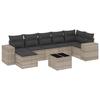 VidaXL Salon de Jardin avec Coussins 8 pcs, Canapés de Patio, Ensemble de Meubles, Mobilier de Terrasse Exterieur, Gris 3222891