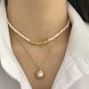 Colier cu pandantiv din argint sterling S925 cu perlă naturală de apă dulce, design de înaltă calitate pentru femei, pandantiv din argint fragmentat de nișă, lanț pentru claviculă