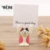 Card Display Holder Memo Holder, Resin Cartoon Animal Paper Photo Clip Stand, Business Notes Messages for Office Desk Organizer