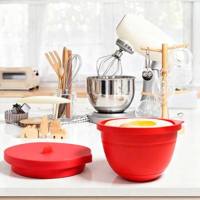 Couvercle de Bol en Silicone pour Mixeur KitchenAid 5 Qt Doublure et Couvercle Pliable Réutilisable Essentiel de Cuisine Économiseur d'Espace