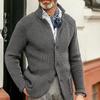 New Men's Casual Long Sleeve Solid Knit Sweater
