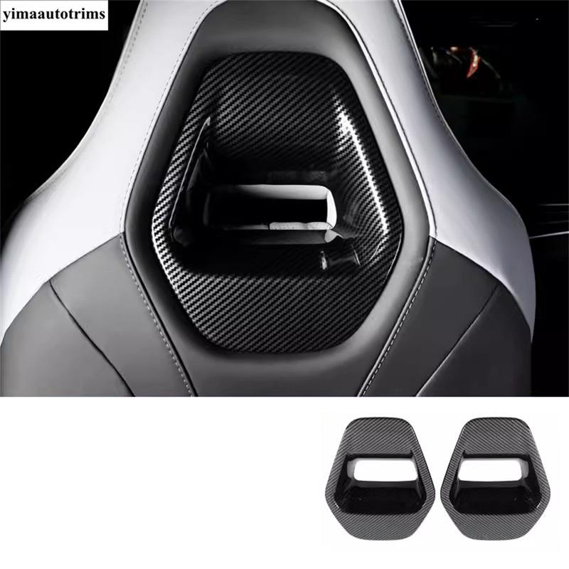 Car Seat Head Pillow Headrest Adjust Button Sequ Decoration Cover Trim For BYD Seal EV   2024 Wood Grain Accessories