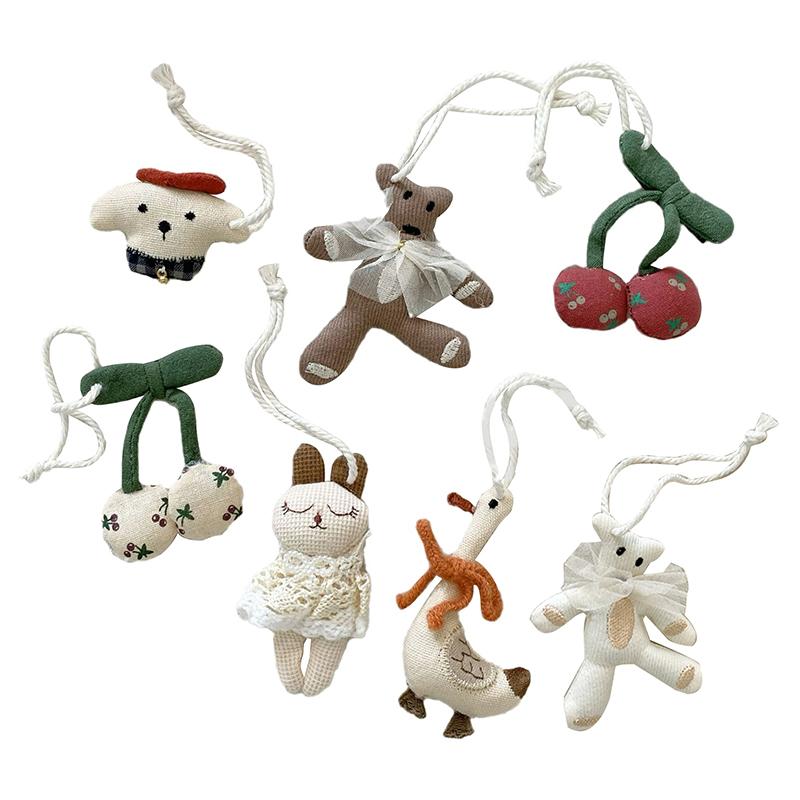 Creatieve Stoffen Dierlijke Pop Sleutelhanger Voor Tas Hanger Grappige Kleine Beer Sleutelhangers Eend Schattige Egel Hanger Accessoires Cadeaus