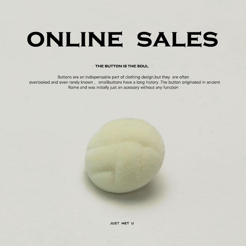 Flocking High-Footed Button-Wrapped Cloth, New Chinese Style Buttons, Cheongsam Jacket, Sweater, Double-Sided Nylon Coat Decorative Accessories