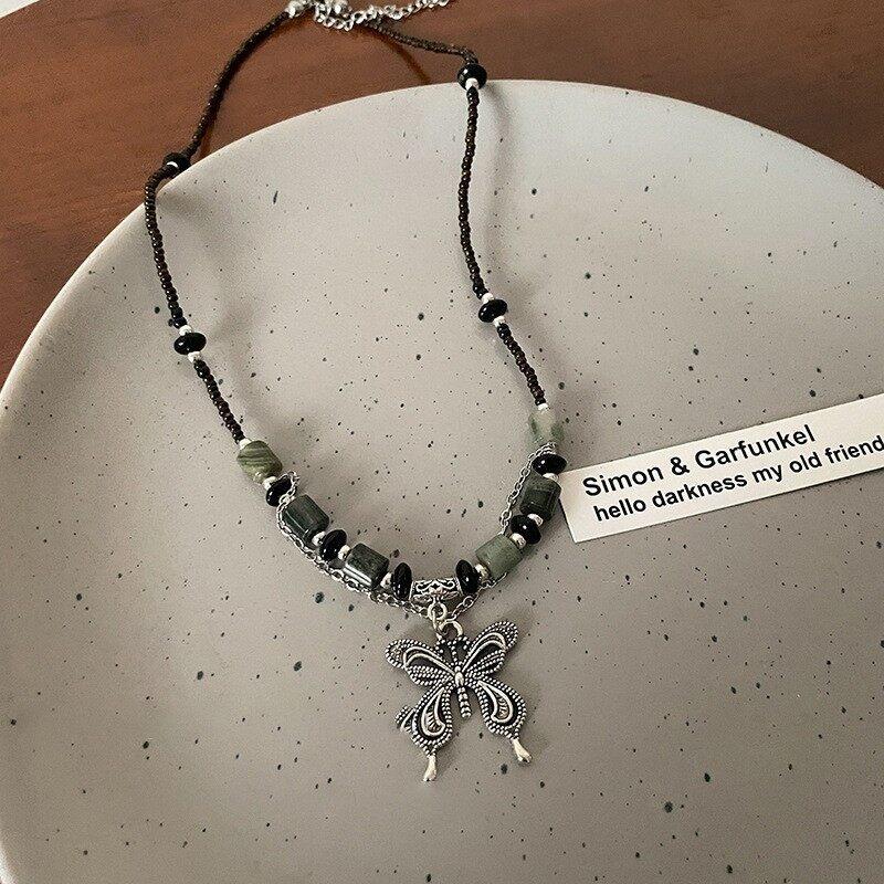 

Кулон в этническом стиле с бабочкой, винтажная модная женская мода Y2K, элегантный свитер-цепочка в этническом стиле, ожерелье, ювелирные изделия, подарки